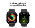 Apple Watch Series 11 GPS + Cellular, koperta 46 mm z tytanu w kolorze łupku, pasek sportowy w kolorze czarnym - rozmiar S/M 362336