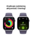 Apple Watch Series 11 GPS+Cellular koperta 46 mm z aluminium w kolorze srebrnym, pasek sportowy w kolorze mlecznego fioletu - rozmiar S/M 362393