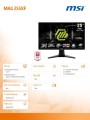 MSI Monitor MAG 255XF 24.5 cala/LED/FHD/Flat/300Hz/Black 362726