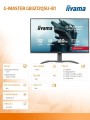 IIYAMA Monitor 31.5 cala GB3272QSU-B1 QHD,IPS,180Hz,2xHDMI,DP,400CD,          2xUSB 3.2 , 2xUSB-C,G-SYNC Compatible, 2x5W, , HAS 150 363325