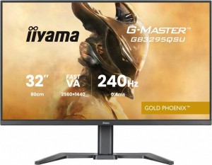 IIYAMA Monitor G-Master 31.5 cala GB3295QSU-B1 QHD,FastVA,240Hz,2xHDMI,DP,400cd,0,4ms, 2xUSB 3.2 , 2xUSB-C, HAS 150, FreeSync Premium - HDMI: 2560 x 1