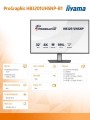 IIYAMA Monitor 31.5 cala ProGraphic HB3201UHSNP-B1 4K,IPS BLACK 2.0,450cd,VESA USB-c dock(PD:96W),HDMI,DP,DAISY/CHAIN,4xUSB,RJ45,3000:1,sRGB:100%,DCI- 363577