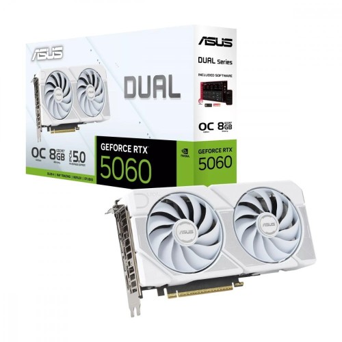 Asus Karta graficzna GeForce RTX 5060 DUAL OC WHITE 8G GDDR7 128BIT HDMI/3DP