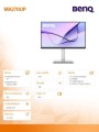Benq Monitor 27 cali MA270UP 4K IPS 5ms/IPS/HDMI/USB 365919