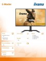 IIYAMA Monitor 25 cali GB2791QSU-B1 0.6ms,DP,2xHDMI 2.1 ,320Hz, Fast IPS,  WQHD,350 cd/m2, USB HUB x4 (2x Type-A, 2x Type-C), G-SYNC compatible - HDMI 366235