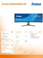 IIYAMA Monitor ProLite 44.5 cala XCB4594DQSU-B1 ,VA,DQHD,2xDP,2xHDMI,1500R,32:9,      450 cd/m2,  3000:1, USB HUB x4 (2x Type-A, 2x Type-C), 2 x 3W 366317