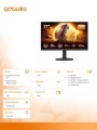 AOC Monitor 27 cali Q27G4SRU Fast IPS 320Hz HDMIx2 DP Pivot Głośniki 366929