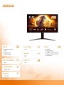 AOC Monitor 31.5 cala U32G4U Fast IPS 4K 160Hz HDMIx2 DP 366952