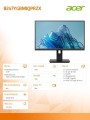 Acer Monitor 23.8 cala B247YGBMIQPRZX IPS 120Hz HDMI DP VGA 367167