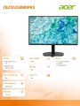 Acer Monitor 27 cali CB272UGBMIIPRX QHD IPS 120Hz 2XHDMI DP 367193