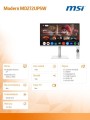 MSI Monitor 27 cali Modern MD272UPSW LED/UHD/Flat/60Hz/biały 367216