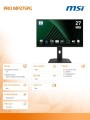 MSI Monitor PRO MP275PG    27 cali/LED/FHD/Flat/100Hz/Czarny 367357
