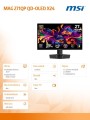 MSI Monitor MAG 271QP QD-OLED X 24/26.5 cali/FLAT/QD-LED/WQHD/240Hz/Black 367531