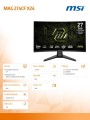 MSI Monitor MAG 274CF X24  27cali/LED/FHD/CURVE/240Hz/Black 367543