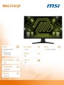MSI Monitor MAG 274CQF     27 cali/LED/WQHD/Zakrzywiony/180Hz/Czarny 367577