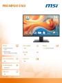 MSI Monitor PRO MP241 E14V 23.8 cala/ LED/FHD/FLAT/144Hz/Czarny 367659