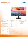 MSI Monitor PRO MP275 E2   27 cali/LED/FHD/Flat/120Hz/Czarny 367707