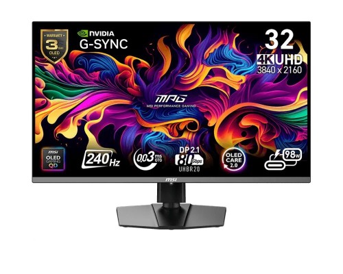 MSI Monitor MPG 322URX QD-OLED 31.5/LED/FLAT/240Hz/Czarny