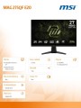 MSI Monitor MAG 275QF E20  27 cali/LED/WQHD/Flat/200Hz/Czarny 367781