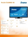IIYAMA Monitor 24 cale T2438MSC-B2 IPS,FHD,DP,HDMI,2x2W,2xUSB,600(cd/m2),   10pkt.7H,IP1X(FRONT),PION/POZIOM 368107