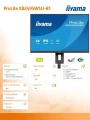 IIYAMA Monitor 24 cale XB2495WSU-B1  IPS,16:10,350cd,4ms,HDMI, 100Hz,1500:1, 4xUSB,2x2W,HAS150 (PIVOT) 368580