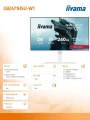 IIYAMA Monitor 23.8 cala GB2471HSU-W1 IPS,FHD,240Hz,2xHDMI,DP,1xUSB 3.2,     1xUSB C, Adaptive G-SYNC - 1920 x 1080 @48-240Hz  DisplayPort Only 369138