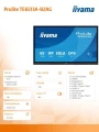 IIYAMA Monitor interaktywny 65 cali TE6513A-B2AG INFRARED,40pkt,IPS,4K,7H,500cd/m2,      WiFi,USB, ANDROID 14, Google EDLA,2x20W, UCHWYT ŚCIENNY 369211