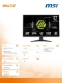 MSI Monitor 27 cali MAG 272F LED/FHD/Flat/200Hz/czarny 369233