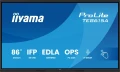 IIYAMA Monitor interaktywny 86 cali TE8615A-B2AG IPS,4K,40pkt,550cd,DeepContrast-IR+,    HDMI x2,DP,USB-C, 2 x 20W, OPS Slot x1, 5xUSB, 2xRJ45,8-Array 369285