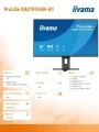 IIYAMA Monitor 27 cali XB2797HSN-B1 IPS,FHD,HAS150 ,350cd,1ms                HDMI, DP,USB-C DOCK 65W, 4xUSB HUB, RJ45 369323