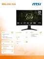 MSI Monitor 23.6 cala MAG 245C X24 LED/FHD/Curved/240Hz/czarny 369593