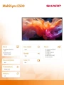 Sharp Monitor wielkoformatowy MultiSync E509 50 cali UHD 16/7 350cd/m2 370393