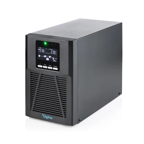 Zasilacz awaryjny UPS DIGITUS Online Tower 19" LCD 1000VA/1000W 2x12V/9Ah 4xC13 1xC14 USB RS232 RJ45