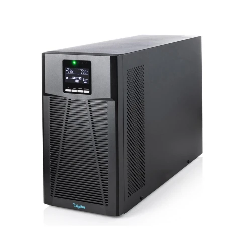 Zasilacz awaryjny UPS DIGITUS Online Tower 19" LCD 3000VA/3000W 6x12V/9Ah 8xC13 1xC19 1xC14 USB RS232 RJ45