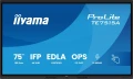 IIYAMA Monitor interaktywny 75 cali TE7515A-B2AG, VA,4K,40pkt,550cd,DeepContrast-IR+,    HDMI x2,DP,USB-C, 2 x 20W, OPS Slot x1, 5xUSB, 2xRJ45,8-Array 370649