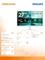 Philips Monitor 27 cali 27M2N3201PL Fast IPS 260Hz HDMI DP 370921
