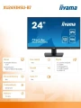 IIYAMA Monitor 24 cale XU2493HSU-B7, IPS, HDMI, DP,  2x2W, USBx2, 300cd 371419