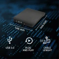 Qoltec Obudowa/kieszeń na napęd optyczny CD/DVD SATA | USB3.0 | 9.5mm 372672