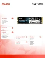 Silicon Power Dysk SSD P34A60 1TB PCIE M.2 NVMe 2200/1600 MB/s 372779