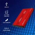 Qoltec Obudowa na dysk HDD/SSD 2.5 cala SATA3 | USB 3.0 | Czerwona 372790