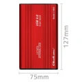 Qoltec Obudowa na dysk HDD/SSD 2.5 cala SATA3 | USB 3.0 | Czerwona 372795