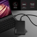 AXAGON EE25-SL Obudowa zewnętrzna plastikowa, bezśrubowa, USB 3.2 Gen 1 SATA 6G 2.5, czarna 373199