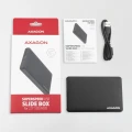 AXAGON EE25-SL Obudowa zewnętrzna plastikowa, bezśrubowa, USB 3.2 Gen 1 SATA 6G 2.5, czarna 373200