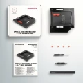 AXAGON RSS-CD09 Ramka na 2,5" SSD-HDD do gniazda DVD, 9.5mm LED aluminium 373269
