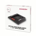 AXAGON RSS-CD09 Ramka na 2,5" SSD-HDD do gniazda DVD, 9.5mm LED aluminium 373270