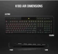 Corsair Klawiatura K100 RGB Air Wireless Ultra Thin Cherry MX 373294
