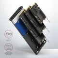AXAGON EEM2-SB2 Obudowa zewnętrzna aluminiowa bezśrubowa USB-C 3.2 Gen 2 - M.2 NVMe / SATA SSD 30-80mm ALU pudełko czarne + USB-A - USB-C redukcja 373395