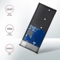 AXAGON EEM2-SB2 Obudowa zewnętrzna aluminiowa bezśrubowa USB-C 3.2 Gen 2 - M.2 NVMe / SATA SSD 30-80mm ALU pudełko czarne + USB-A - USB-C redukcja 373396