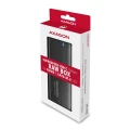 AXAGON EEM2-SB2 Obudowa zewnętrzna aluminiowa bezśrubowa USB-C 3.2 Gen 2 - M.2 NVMe / SATA SSD 30-80mm ALU pudełko czarne + USB-A - USB-C redukcja 373402