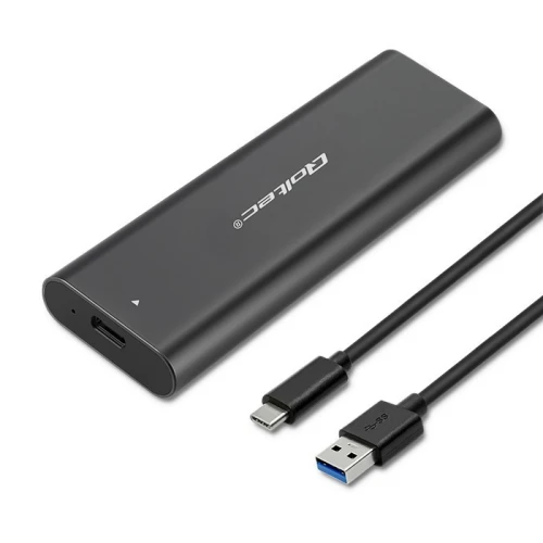 Qoltec Obudowa | kieszeń do dysków M.2 SATA SSD | NGFF | USB-C
